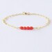 Beaded Bracelet in Tangerine. Simple. Everyday Jewelry. Layering Bracelet.