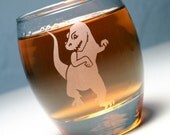 T-Rex Dinosaur Rocks Glass