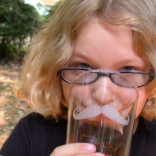 2 Mustache Pint Glasses