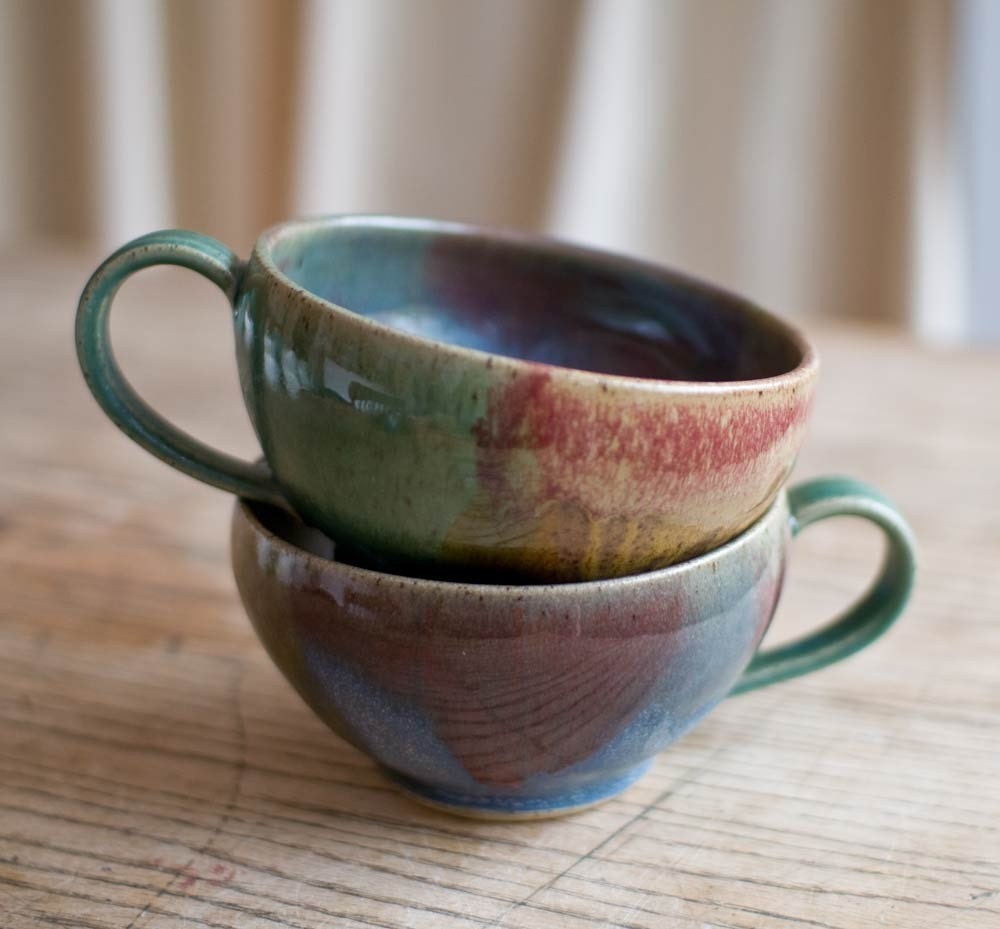 IN STOCK Set of two soup mugs-