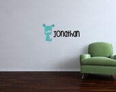 Monster Decal and monogram for children