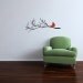 Cardinal and branch Vinyl Decal Medium new design
