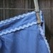Vintage Half Apron - Tiny Blue White Check - Ruffles and Ric Rac