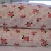Vintage Pillow Tick - Pillow Cover - Bright Pink Roses on White