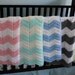 Custom Listing for Cate - aliveparis. Grey & Yellow 100% Wool Chevron Baby Blanket
