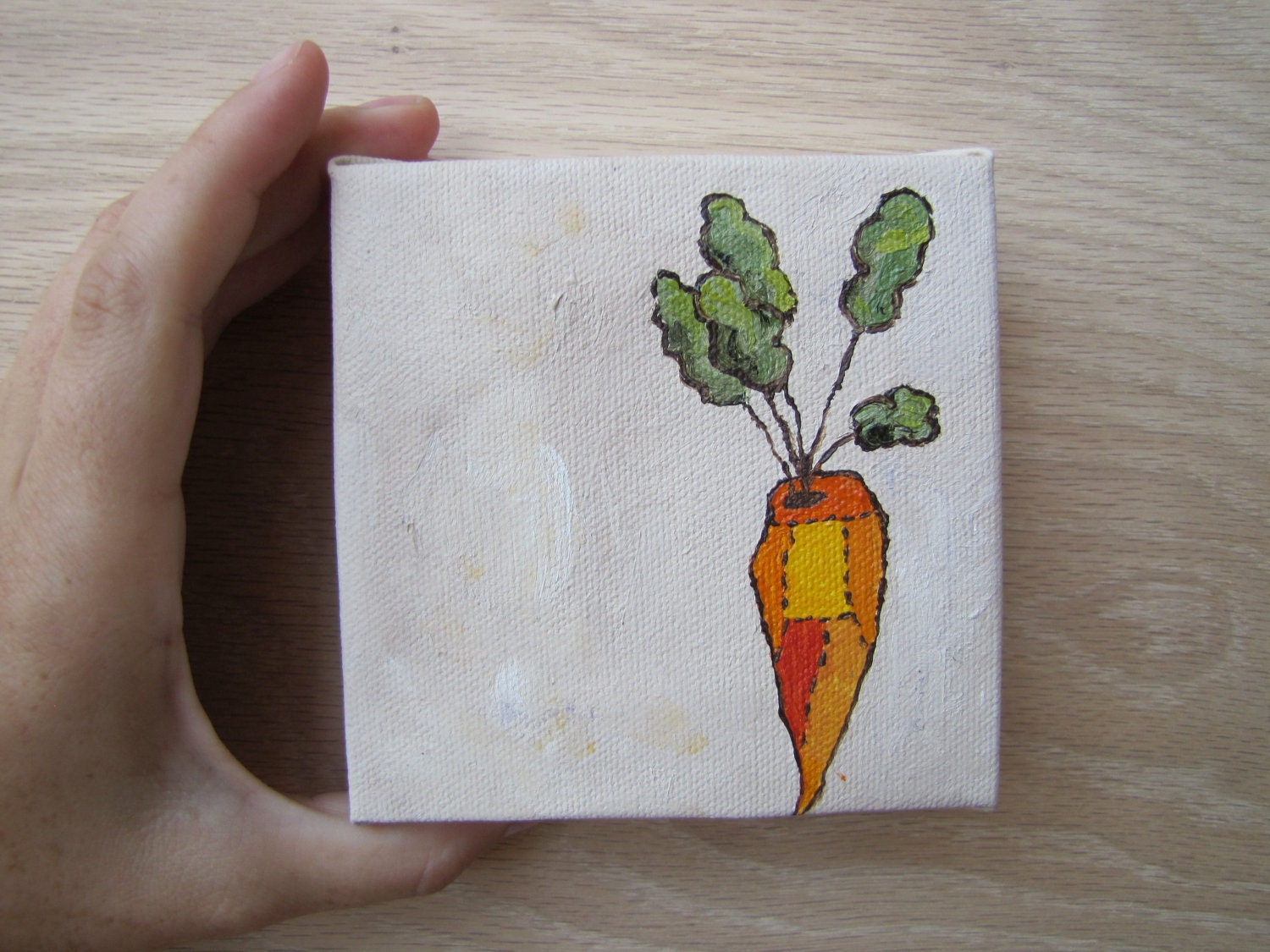 Carrot Cuts Diagram - Original Oil Painting