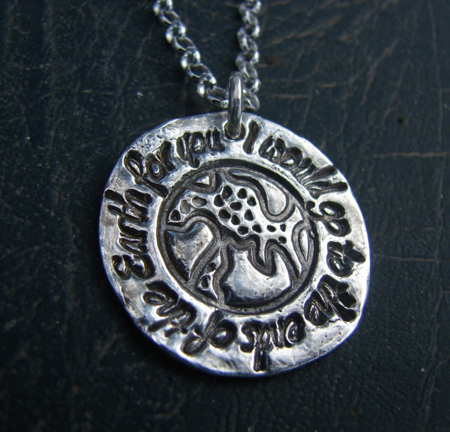 Earth Necklace-I would go to the ends of the Earth for you.