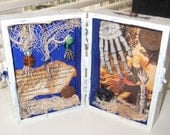AlTerEd aRt pHalAngEs in AzUrE  wOOdEn bOx GoTH OOAK