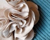 Gold Leafed Carantion Flower Pin - Recycled Tshirt