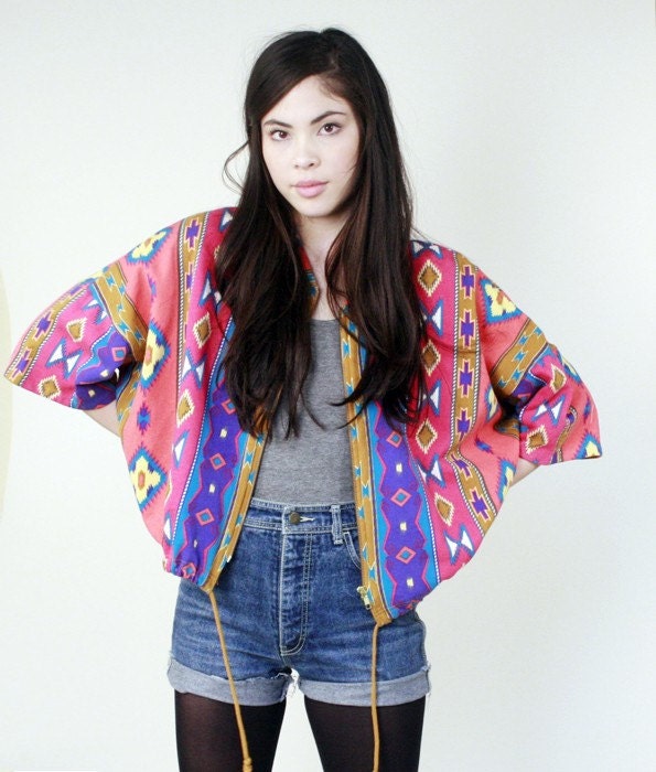 Vintage Colorful Navajo Print Jacket M