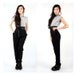 vintage HIGH WAIST black WOOL trousers xs