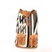 vintage wool and leather backpack