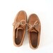 size 7.5 vintage Bass brown leather boat shoes