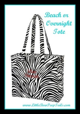 Wild Zebra Stripes Extra Large Beach Tote - Personalized Family Name Monogrammed Pool Bag - Huge Zippered Aqua Blue Hot Pink Lime Green Bag