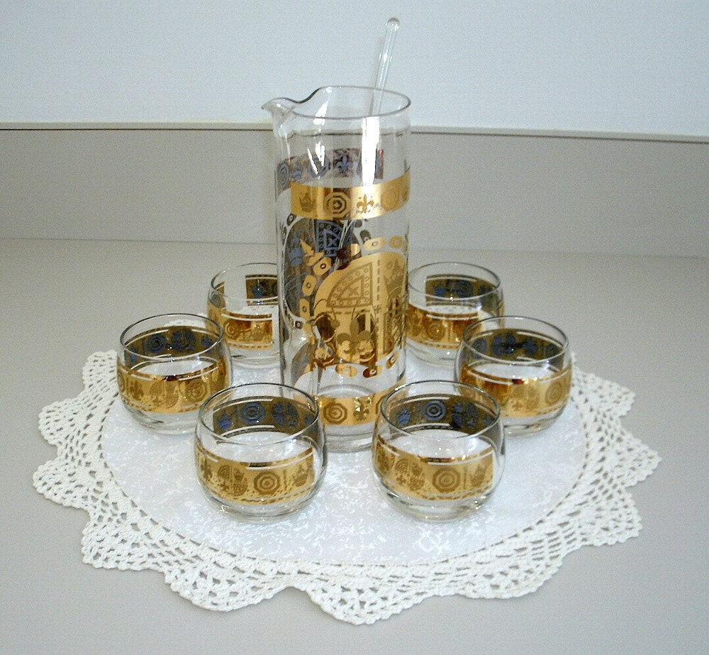 Princess House Vintage Glass Beverage or Coctail  Set