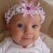 Carlykins Boutique Baby Girl Hair Bow Headband Pastel Polka Dot Print