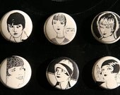 Louise Brooks Pin back buttons badges