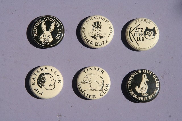 Join the Club pin back buttons badges