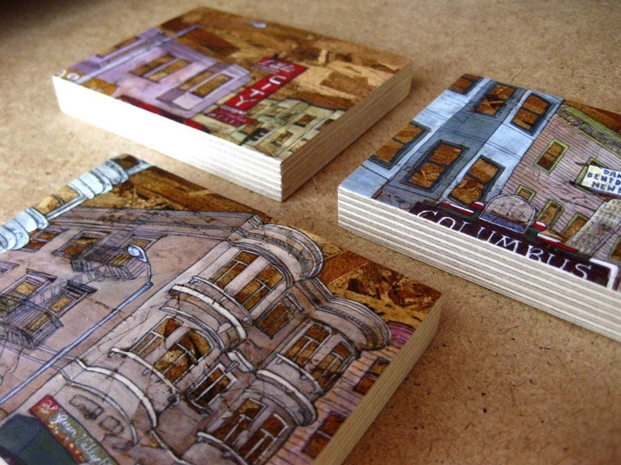 North Beach, Mounted Set of Prints