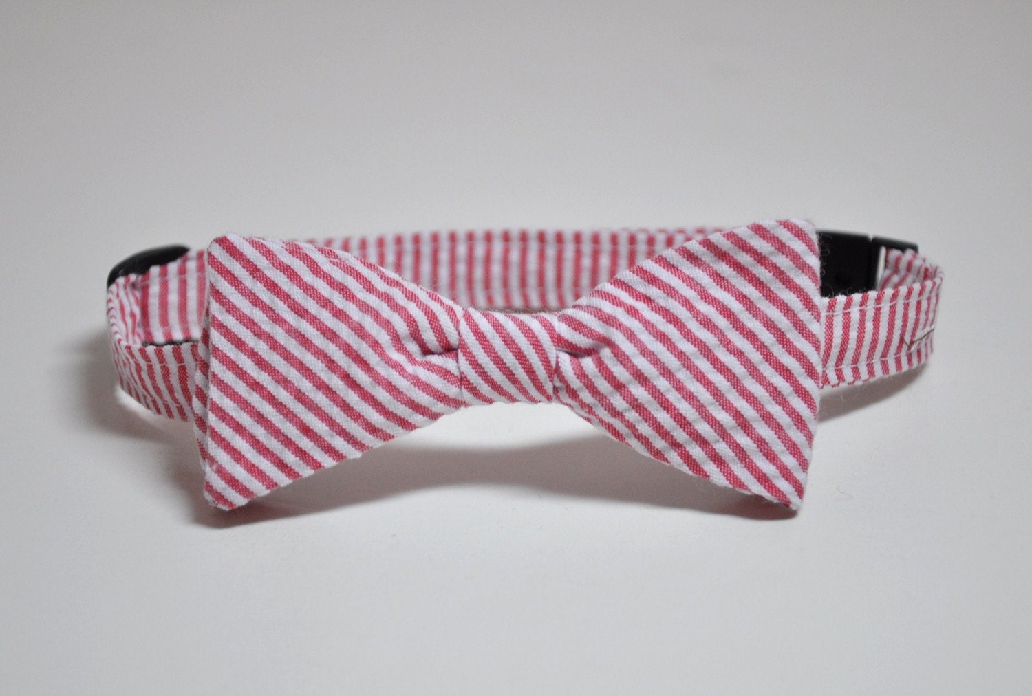 Bowtie for Little Boys Red Seersucker Stripes LOTS of COLORS Available
