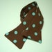Freestyle Bow Tie for Men Chocolate Blue Dots