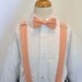 Boys Bowtie and Suspender Set Orange Gingham LOTS of COLORS AVAILABLE