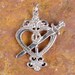ERZULIE DANTOR Veve - STERLING Voodoo Veve Pendant Charm