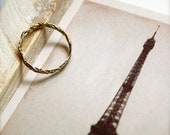 Entwined -- Handwrapped Gold Ring - Dreamy Romantic, Everyday Elegance, Casual Chic, Valentine Gift, Bridesmaids Jewelry, Wedding Keepsake