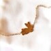 Flopsy -- Handstamped Rabbit Charm Necklace - Personalised Initials, Brass Rabbit, Valentine, Birthday, Everyday Classic, Easter, Layering