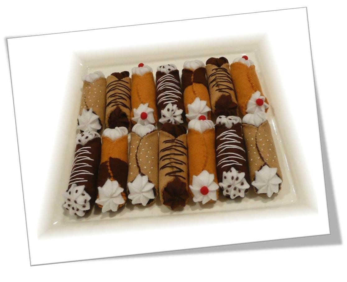 Pretend Play Kitchen - Felt Food Patterns - Cannoli by Design