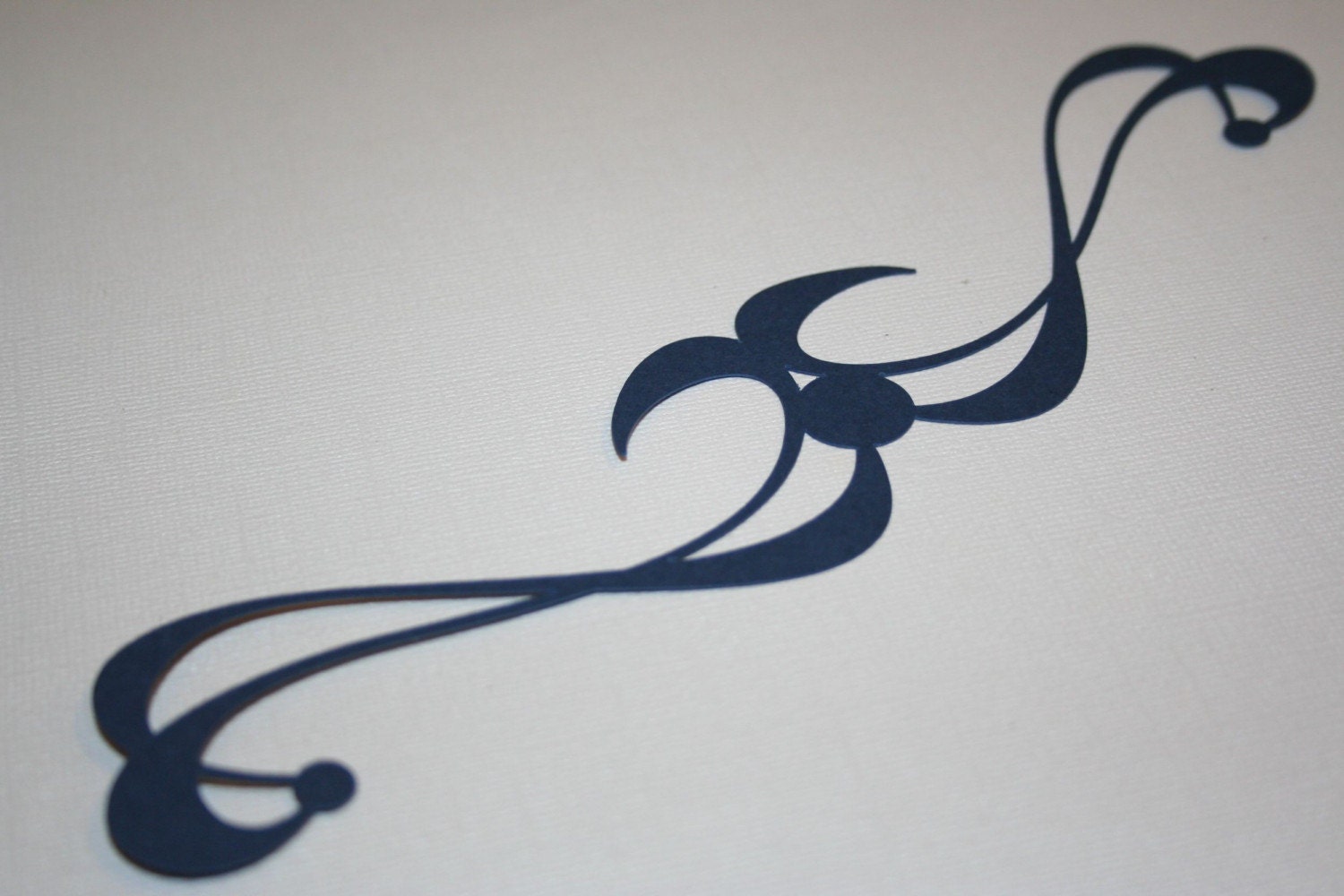 scrapbooking scroll - border swirly-line - NAVY