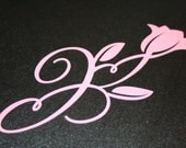 Scrapbooking scroll - swirlin tulip - Pink