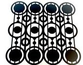 12x12 Black die cut lace paper - Circling