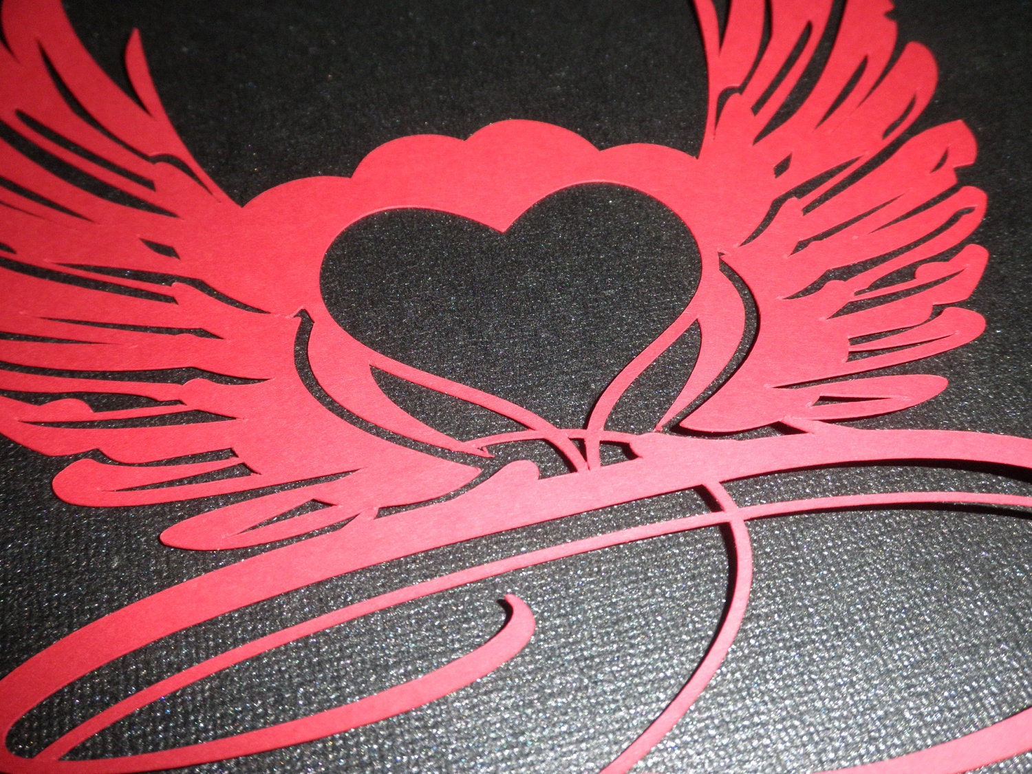 Heart of Wings scroll - RED