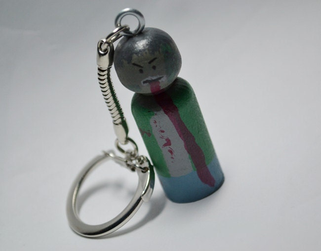 Left 4 Dead - Smoker Wooden Peg Figure Keychain