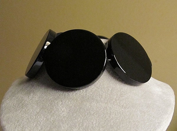 Onyx Large Disc Stretch Bracelet
