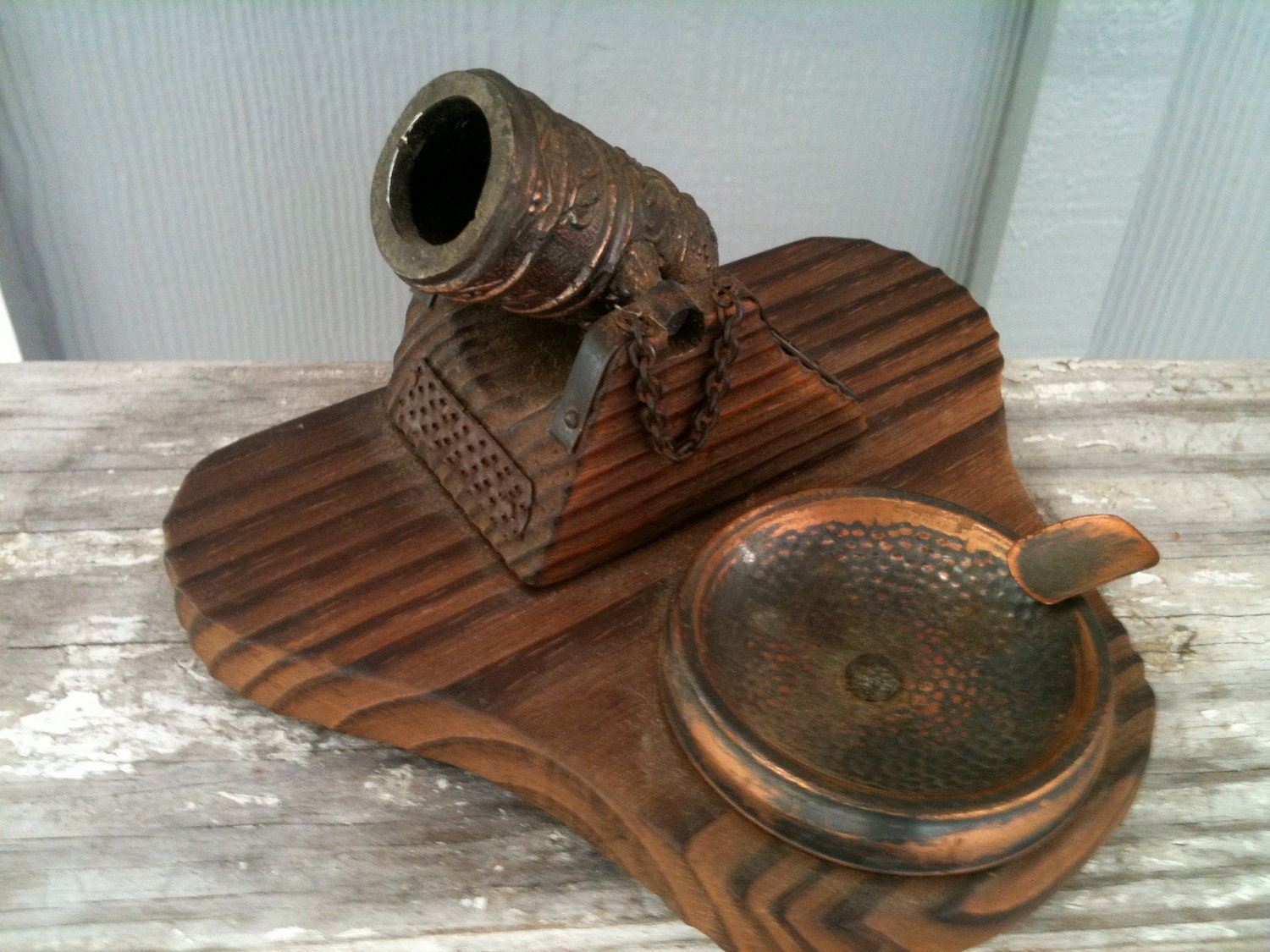 Vintage Ashtray Mortero Plaza Siglo XVI Replica Early 1970 Spanish Military Collectible