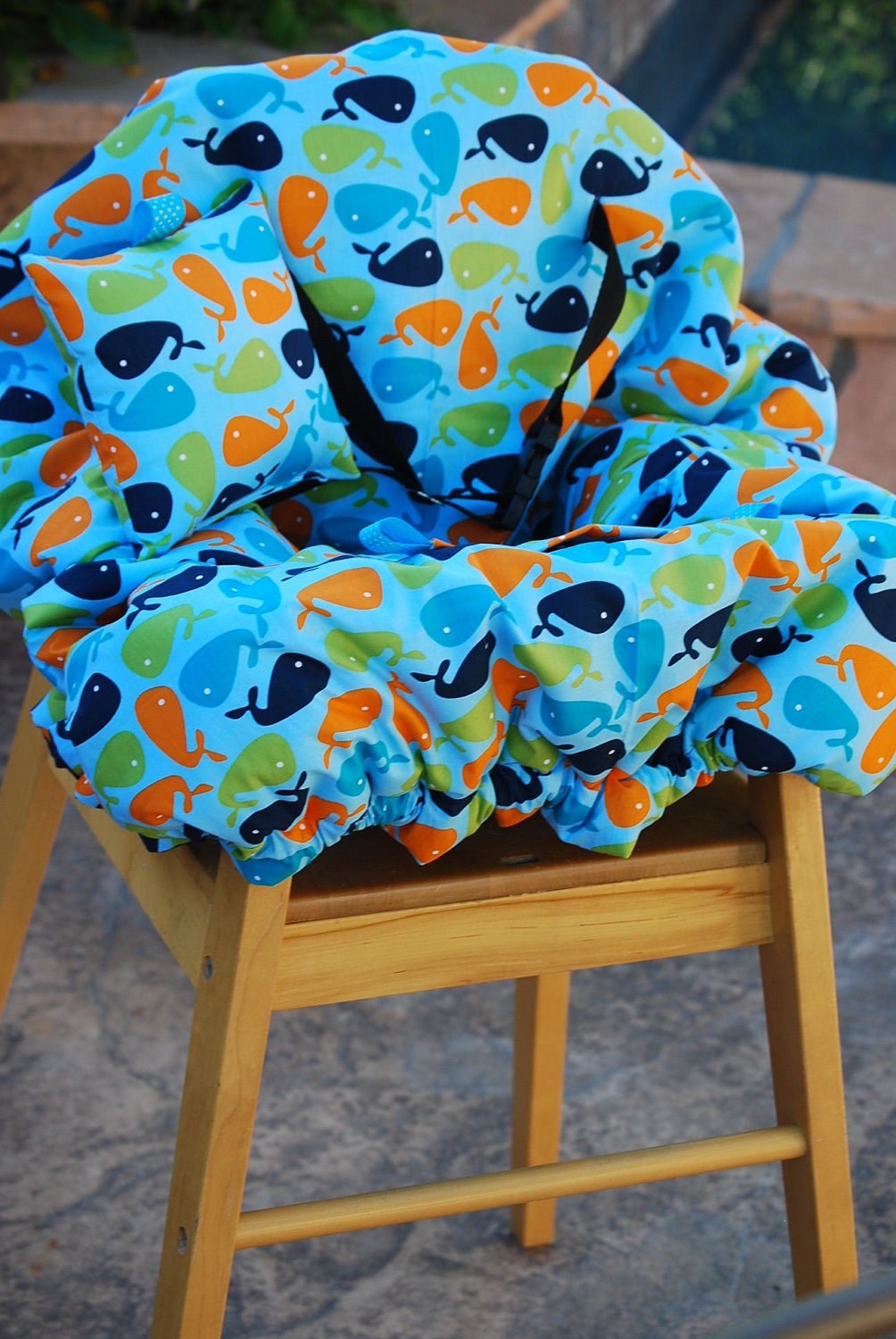 Shopping Cart Cover - Shopping Cart Cover for Boy Custom by Tinder Designs Boutique - Blue Whales