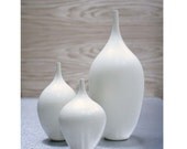 Trio of Small Ceramic Teardrop Bottles by Sara Paloma