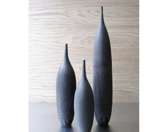 Large Slate Bottle Trio by Sara Paloma