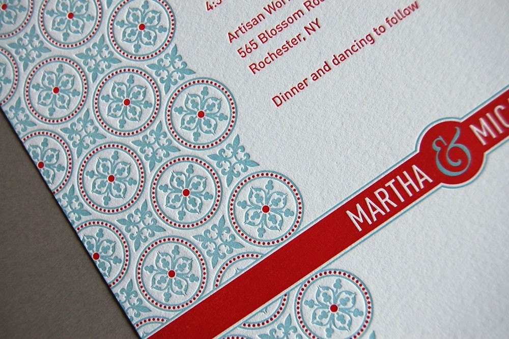 Tea Party - Letterpress Invitation Samples
