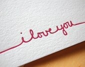 I love you, letterpressed card