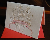 Cotton Birthday Card, letterpress card