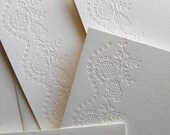 Eyelet lace, letterpress card set