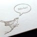 Hello there, single letterpress greeting card