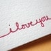 I love you, letterpressed card