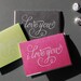 I Love You, black pinstripe, letterpress card