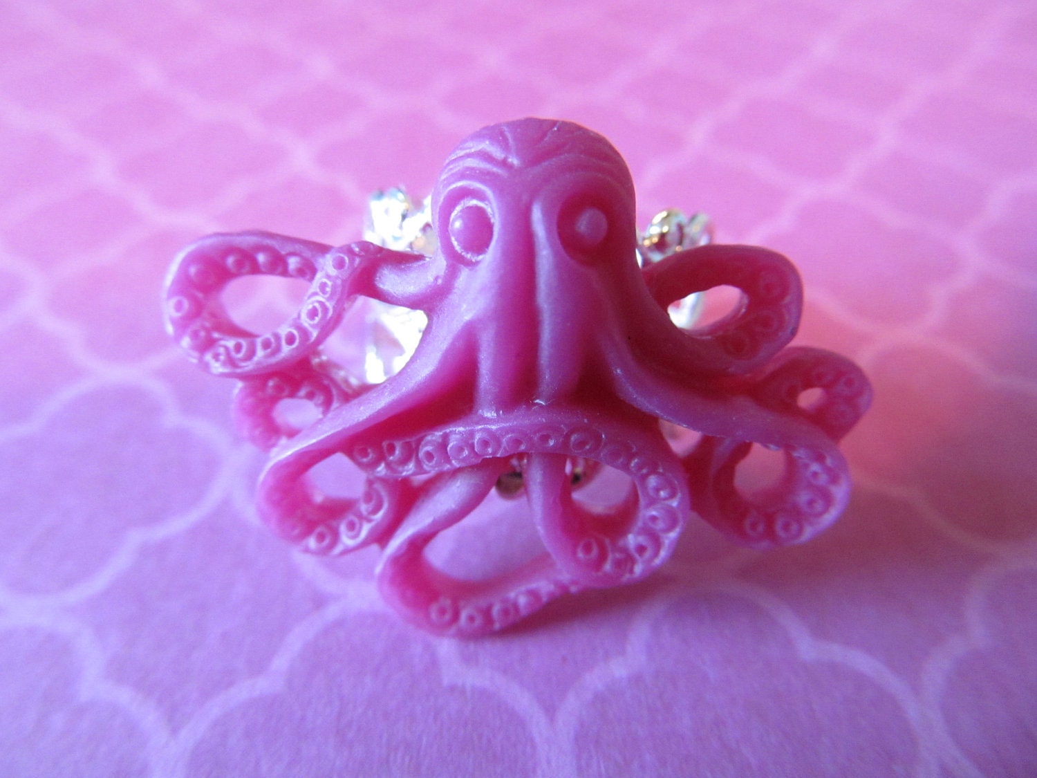 Fuschia Pink Octopus Ring
