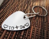 Personalized Guitar Pick Key Chain