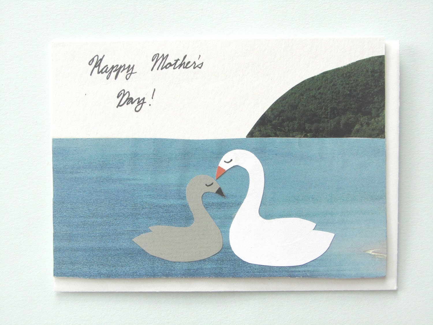 Happy Mother's Day Swans - collage card